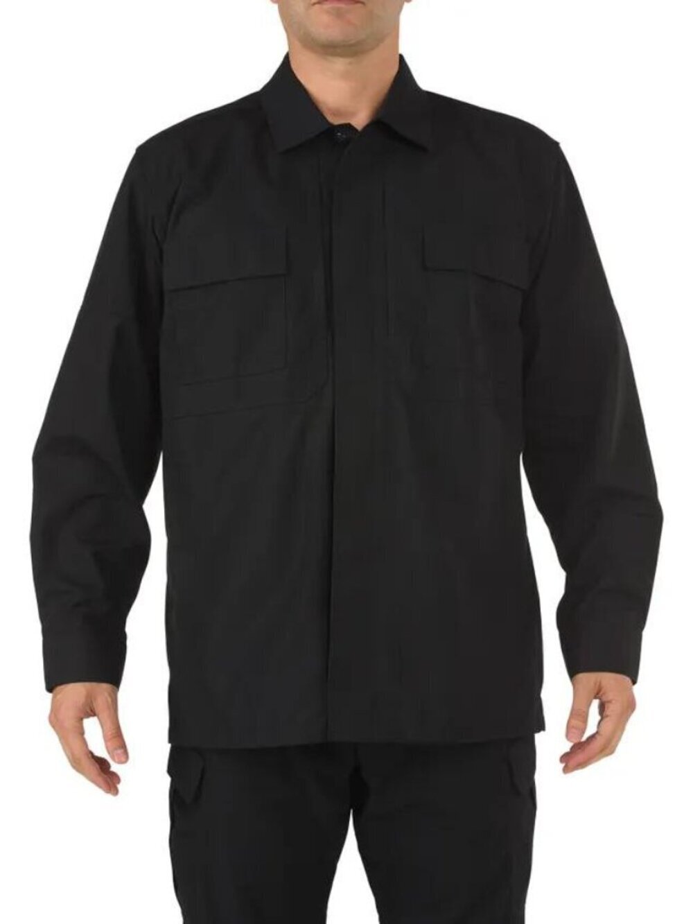 5.11 Tactical TDU Long sleeve shirt button black ripstop men new XXX-Large XXXL